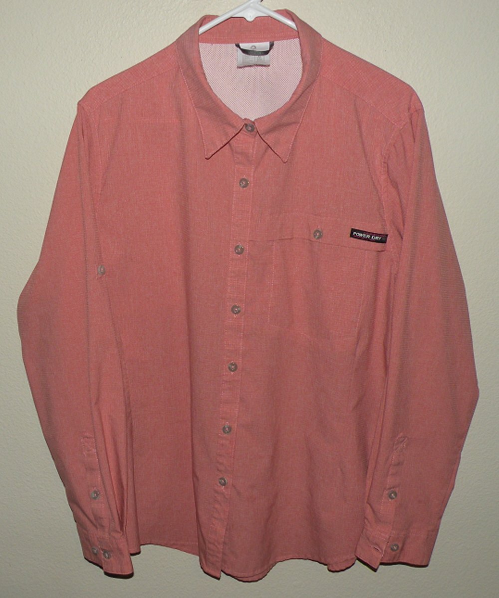 Little Donkey Andy Women’s XL LS Button Vented Fishing Shirt Power Dry Tech4000
